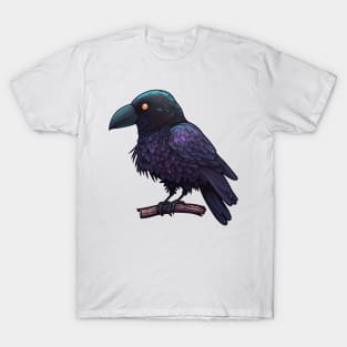 Beautiful Crow with purple tones T-Shirt